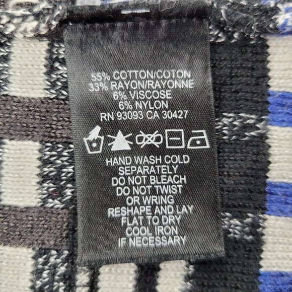 NIC + ZOE Sweater Womens S Multicolor Geometric Cotton Blend Knit Cardigan Open - Picture 4 of 11